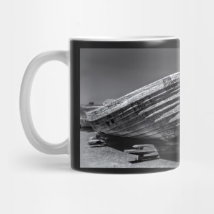 Old Dory at Peggys Cove B&W Mug